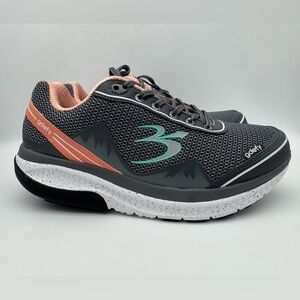 Gdefy Gravity Defyer Women's Gray Salmon Mighty Walk Running Shoes Size 10.5 US